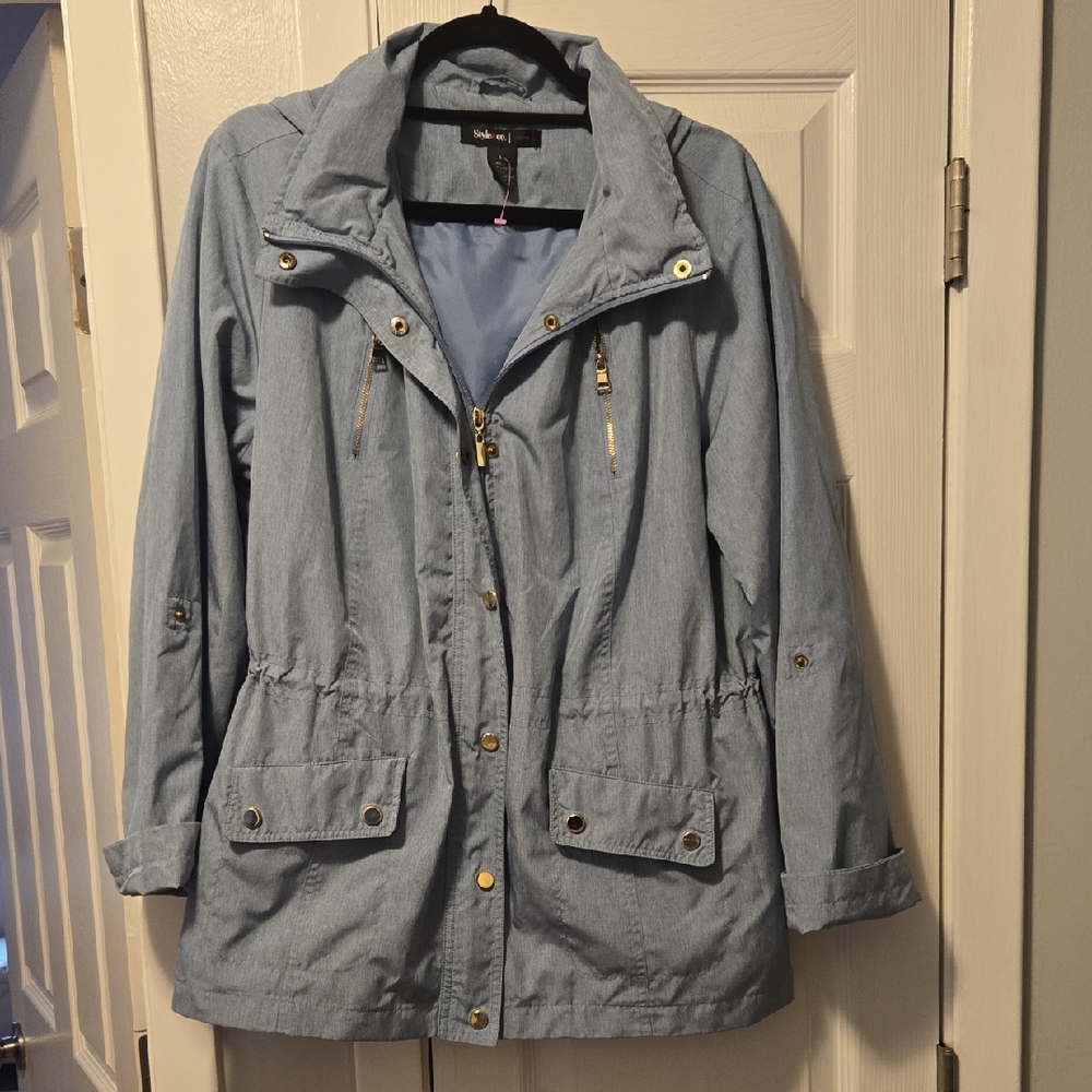 Style & Co Women's Light Blue Jacket